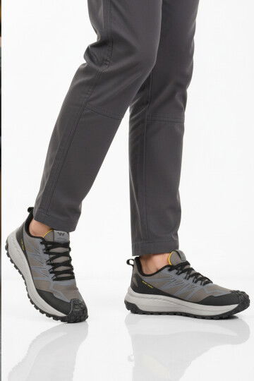 Füme Kaymaz Bağcıklı Esnek Erkek Spor Ayakkabı Osiria 2035 M