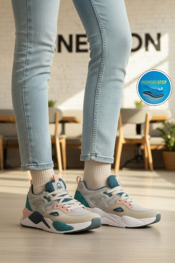 Gri Bağcıklı Memory Foam Unisex Spor Ayakkabı BNI-11109 G