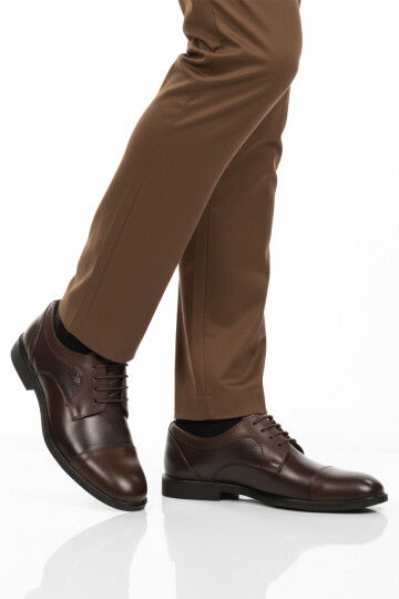 Kahve Hakiki Deri Erkek Klasik Ayakkabı 2499 M
