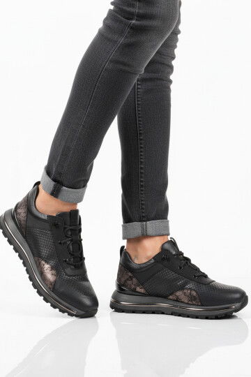 Lacivert Hakiki Deri Elastik Bağcıklı Erkek Casual Ayakkabı M533 M