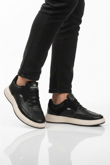 Siyah Beyaz Bağcıklı Erkek Casual Ayakkabı 508 M