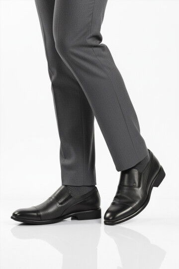 Siyah Hakiki Deri Erkek Klasik Ayakkabı 00811-26K M