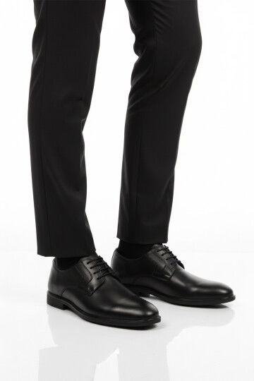 Siyah Hakiki Deri Erkek Klasik Ayakkabı 2496 M