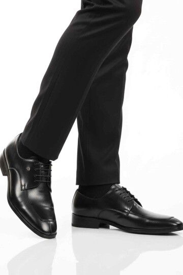 Siyah Hakiki Deri Erkek Klasik Ayakkabı 3265 M