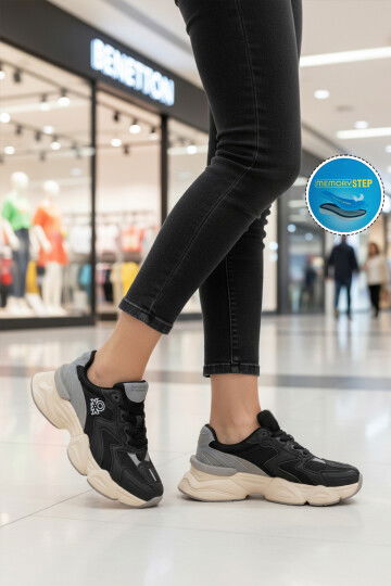 Black Memory Foam Womens Sneakers BN-11121 G