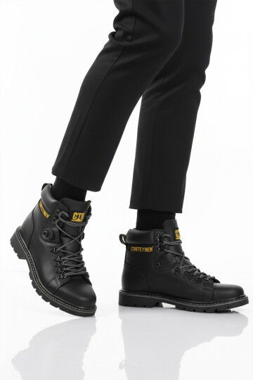 Siyah Bağcıklı Kaymaz Taban Erkek Bot 930 M