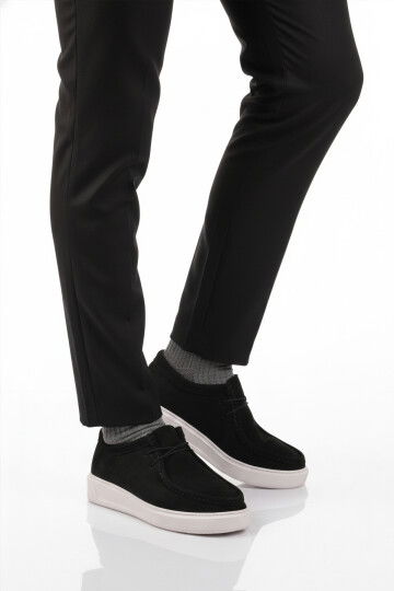 Siyah Nubuk Jel Taban Anatomik Erkek Casual Ayakkabı 1614 M