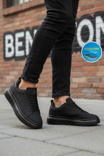 Siyah Bağcıklı Erkek Sneaker BNI-12081 M