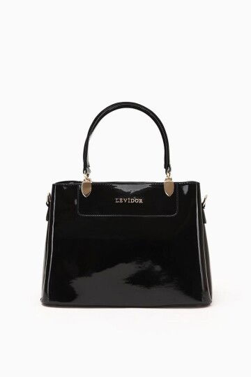 Siyah Rugan Kadın El ve Omuz Çantası 930120