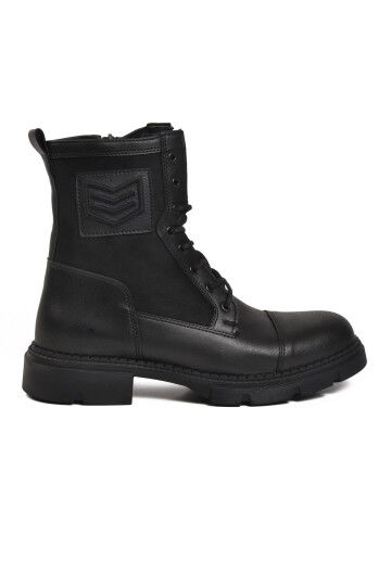 Siyah Bağcıklı Polarlı Kaymaz Taban Erkek Bot 638 M