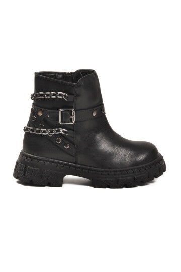 Siyah İçi Polarlı Kaymaz Kız Çocuk Bot Dante F