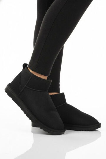 Siyah İçi Kürklü Soğuğa Dirençli Kadın Bot U-19 Z