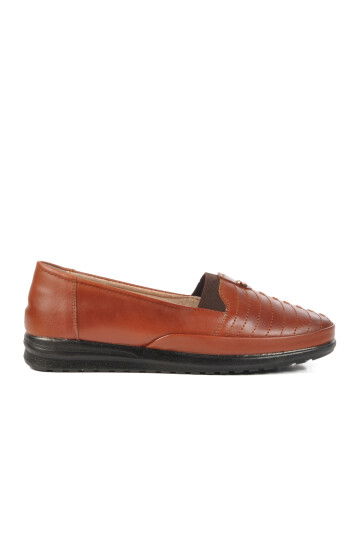 Tan Genuine Leather Womens Casual Shoes 144 Z