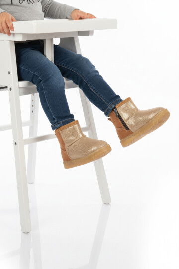 Taba Simli İçi Kürklü Fermuarlı Bebek Bot 1212 B