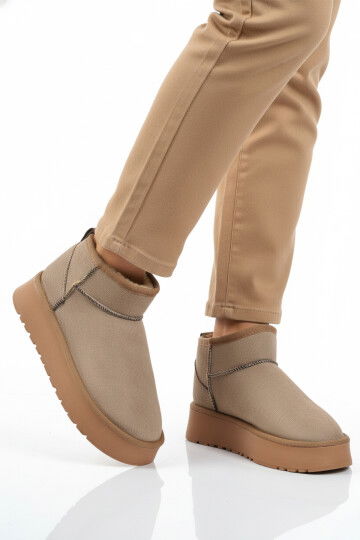 Vizon İçi Kürklü Soğuğa Dirençli Kadın Bot U-400 Z