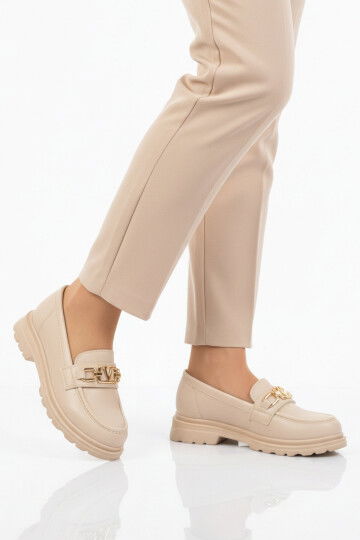 Bej Hafif Kadın Casual Ayakkabı 1005 Z