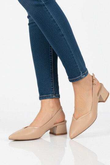 Beige Womens Evening Shoes 357115 Z