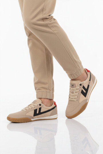 Bej Bağcıklı Hafif Esnek Erkek Spor Ayakkabı Antares M