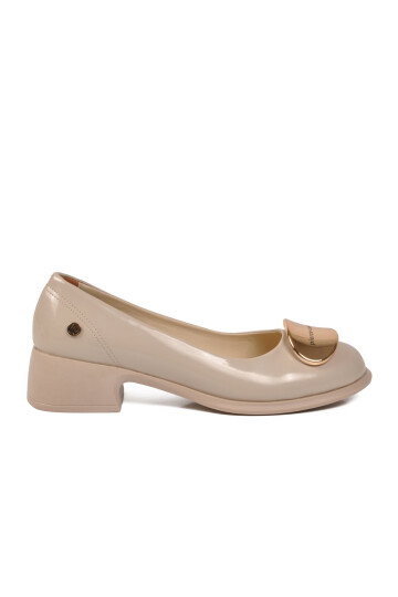 Bej Rugan Kadın Topuklu Ayakkabı PC-54764 Z