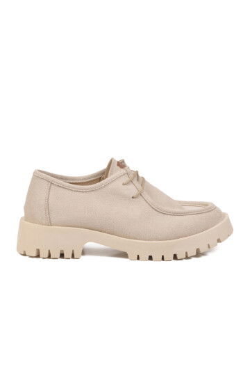 Beige Suede Womens Casual Shoes PC-54319 Z