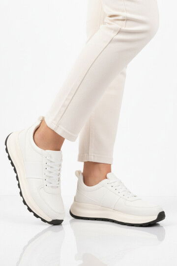 Beyaz Bağcıklı Erkek Casual Ayakkabı 488 M