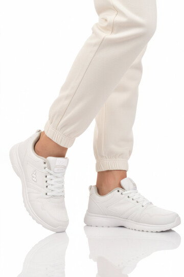 Beyaz Fileli Hafif Hava Alabilen Esnek Erkek Spor Ayakkabı 020 M