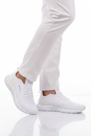 Beyaz Anorak Hafif Esnek Hava Alabilen Erkek Spor Ayakkabı Pc-30679 M