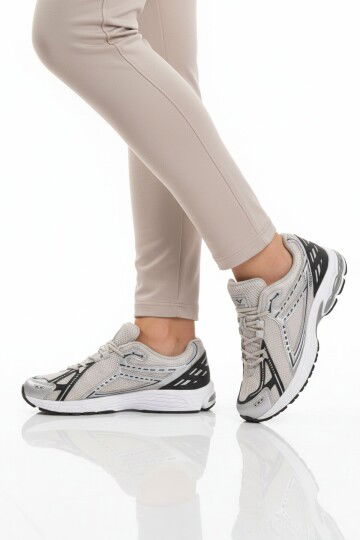 Buz Gri Fileli Hafif Esnek Hafızalı Taban Unisex Spor Ayakkabı Ruth G