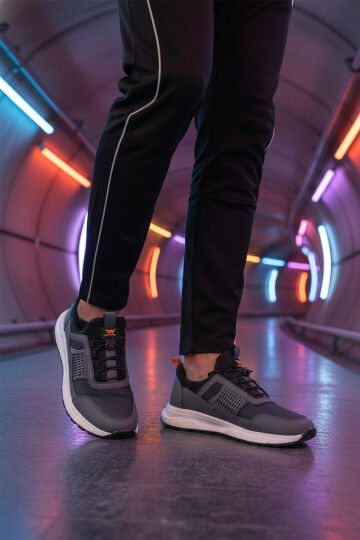 Smoked Lightweight Flexible Lock Laced Mens Sneakers Nans 6006 M