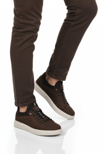 Kahve Nubuk Hakiki Deri Erkek Casual Ayakkabı 140 M