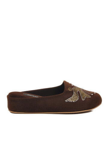 Kahve Tekstil Hafif Önü Kapalı Kadın Ev Terliği PC-55370 Z