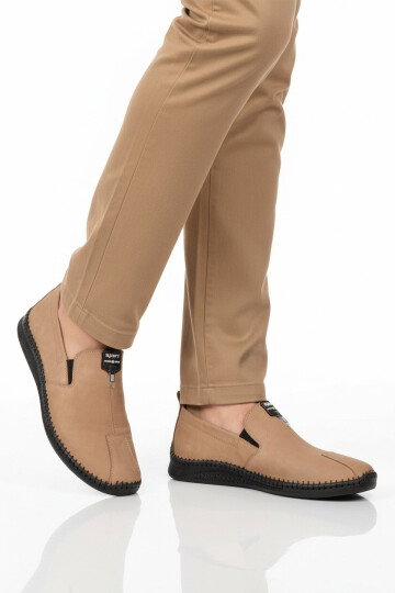 Kum Nubuk Hakiki Deri Ortopedik Erkek Casual Ayakkabı 308 M