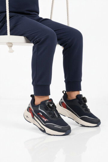 Lacivert Misina Bağcıklı Fileli Hafif Erkek Çocuk Spor Ayakkabı 2036 F