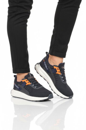 Lacivert Fileli Hafif Esnek Hafızalı Taban Erkek Spor Ayakkabı Bst-654 M