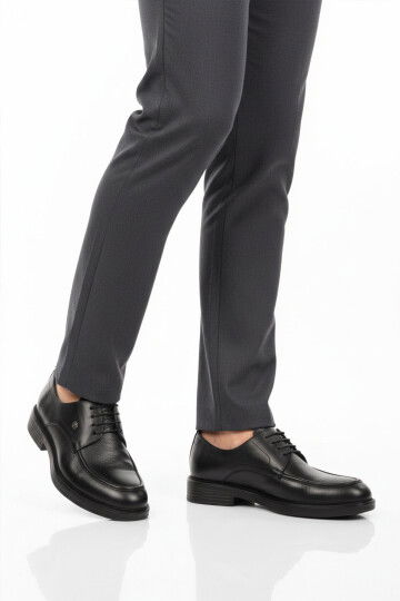 Siyah Hakiki Deri Erkek Casual Ayakkabı 618 M