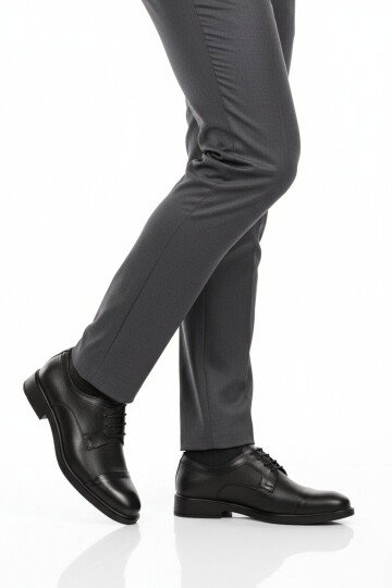 Siyah Hakiki Deri Erkek Casual Ayakkabı 821 M