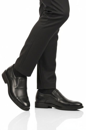 Siyah Hakiki Deri Erkek Klasik Ayakkabı 022 M