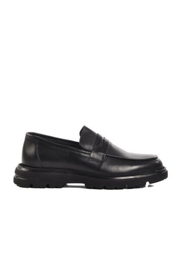 Black Genuine Leather Mens Classic Shoes 020 M