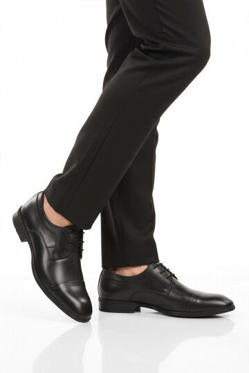 Premium Siyah Hakiki Deri Anatomik Erkek Klasik Ayakkabı 698 M