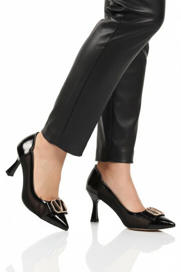 Siyah Özel Gün ve Davet Kadın Topuklu Abiye Ayakkabı 357221 Z