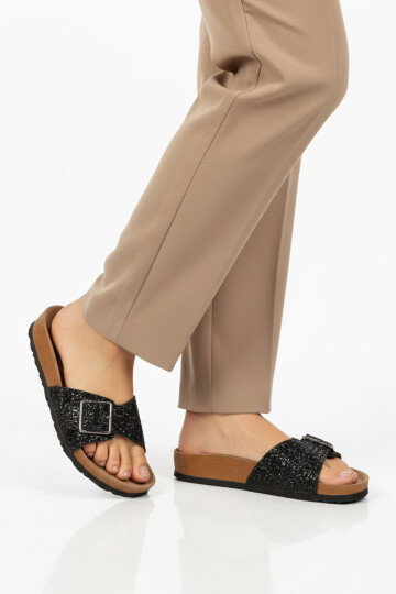 Siyah Hafif Kadın Günlük Terlik PC-7553 Z