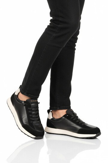 Siyah Bağcıklı Hafif Erkek Casual Ayakkabı 26Y516  M