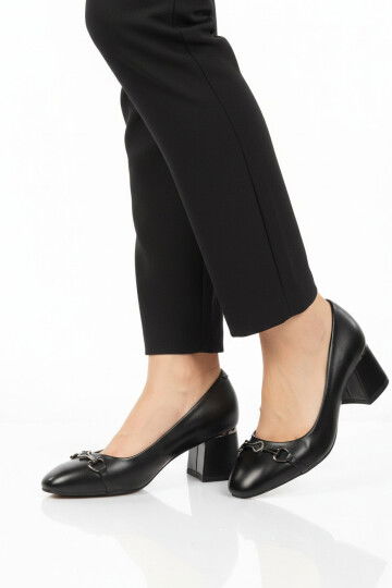 Siyah Kadın Topuklu Abiye Ayakkabı 312525 Z