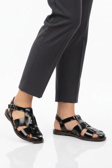 Siyah Hafif İnce Taban Kadın Sandalet 335335 Z