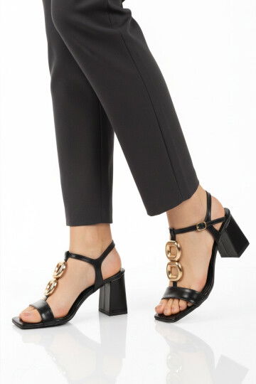 Siyah Özel Gün ve Davet Kadın Topuklu Sandalet 670635 Z