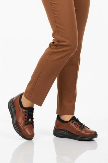 Taba Hakiki Deri Anatomik Kadın Casual Ayakkabı 2660 Z