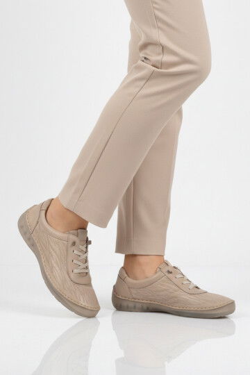 Premium Vizon Hakiki Deri Anatomik Kadın Casual Ayakkabı 44406 Z