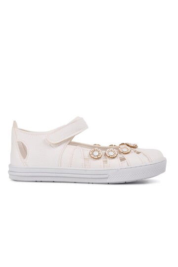 White Orthopedic Girls Sandals 210106 C