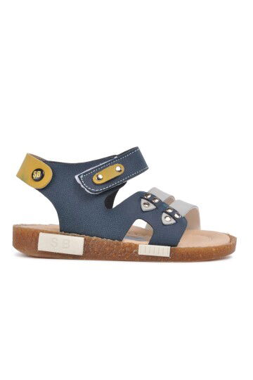 Navy Blue Mustard Orthopedic Boys Sandals 210107 C