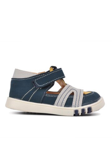 Navy Blue Mustard Orthopedic Boys Shoes 210108 C